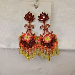 Dingling Orange Fashion Earrings
